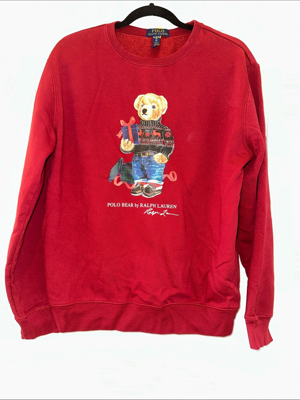Polo by Ralph Lauren Red Polo Bear Crewneck Sweatshirt
